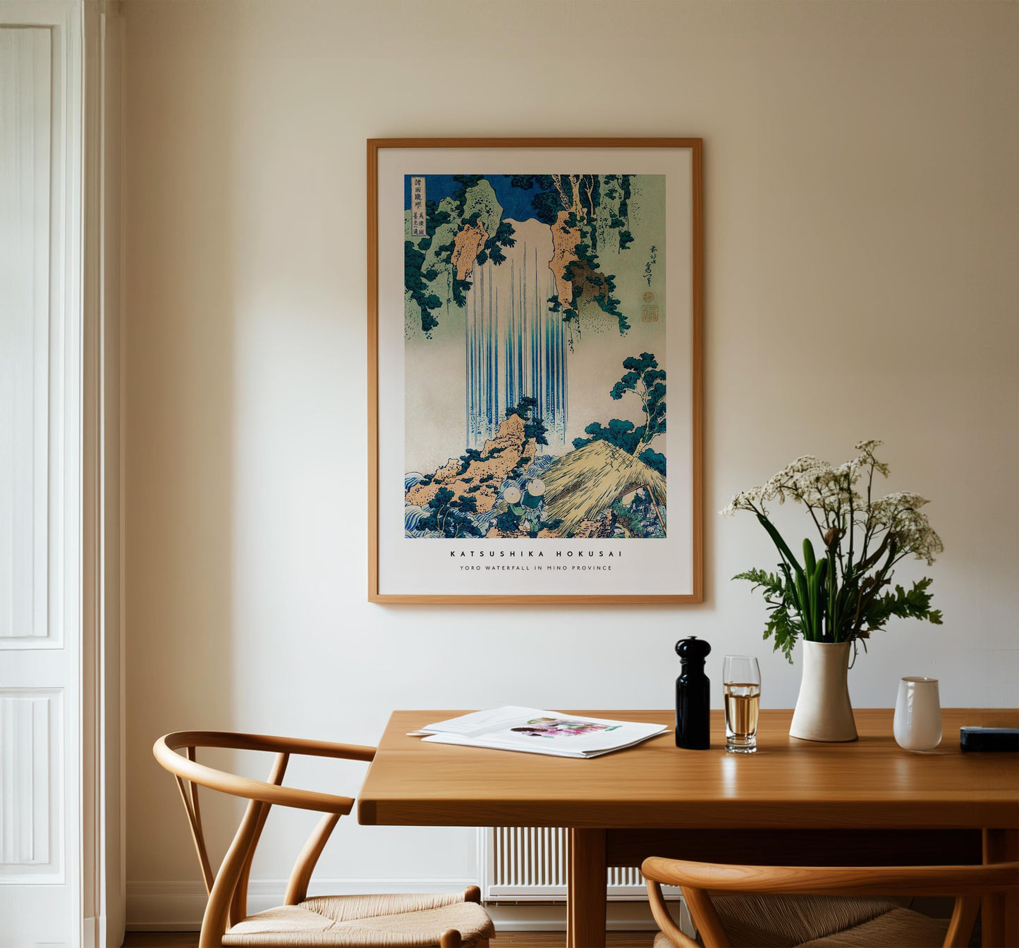 Katsushika Hokusai - Yoro Waterfall Print