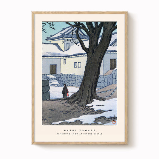 Hasui Kawase - Remaining Snow At Hikone Castle Print