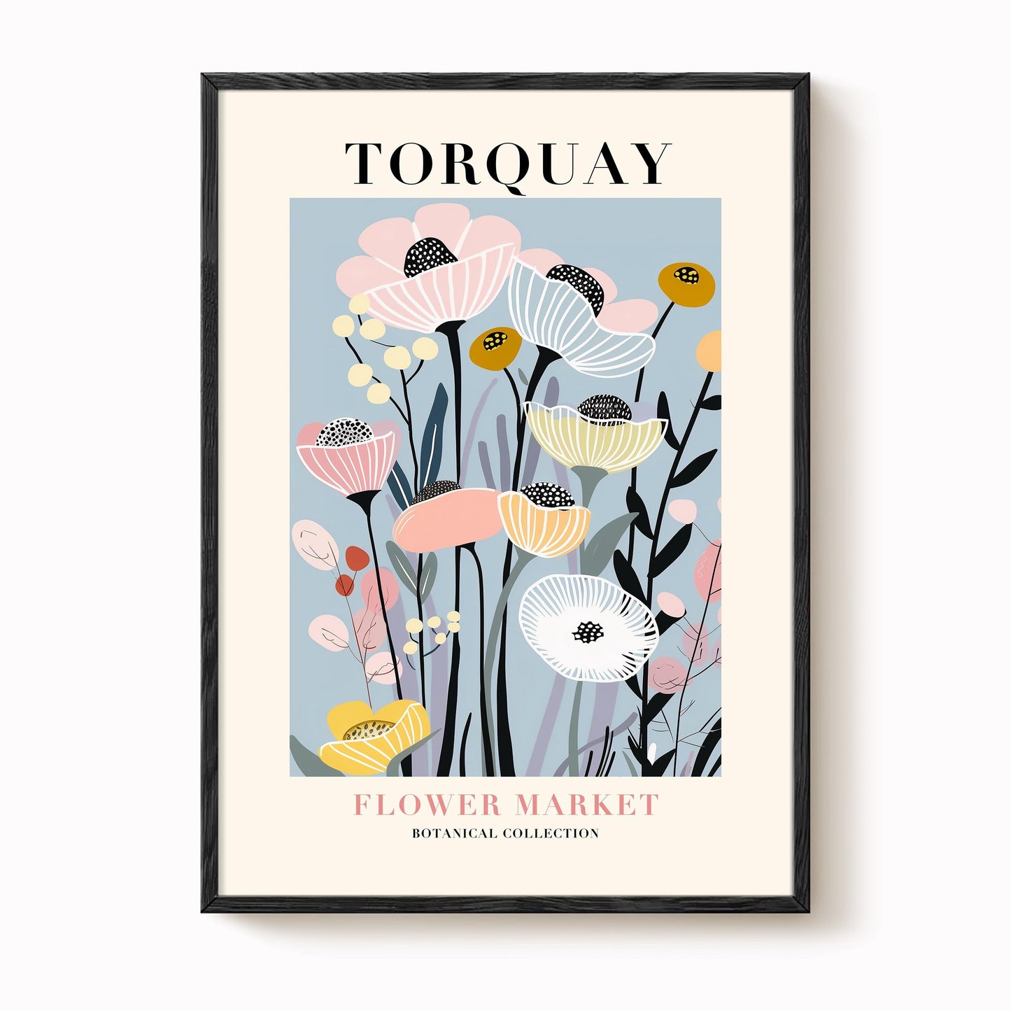 Torquay Flower Market Art Print