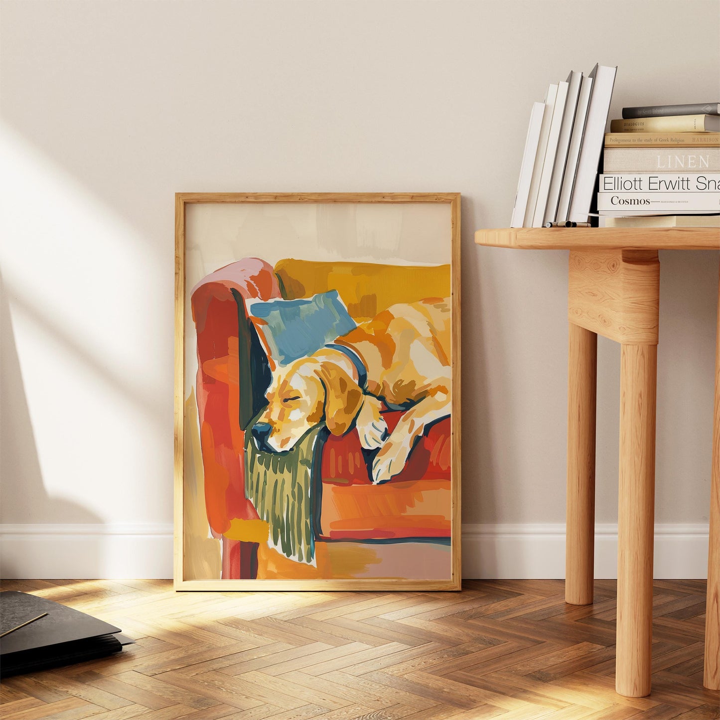 Golden Labrador Dog Print