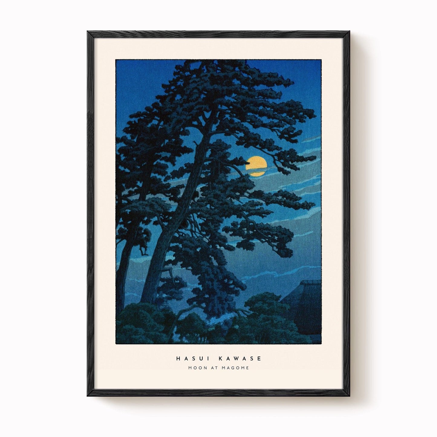 Hasui Kawase Moon At Magome Print