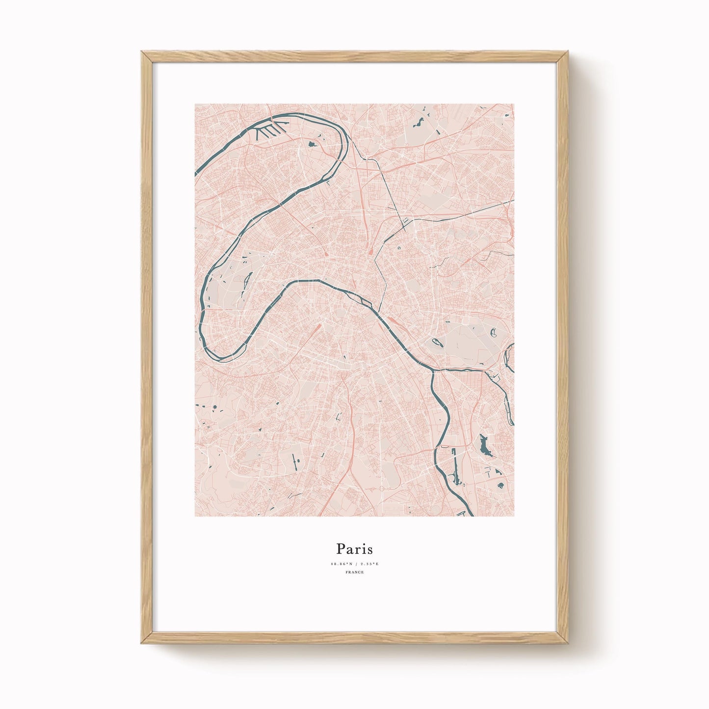 Paris City Map Print