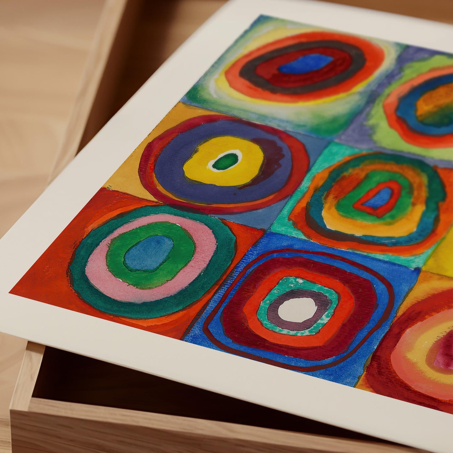 Kandinsky - Quadrate mit konzentrischen Ringen Print