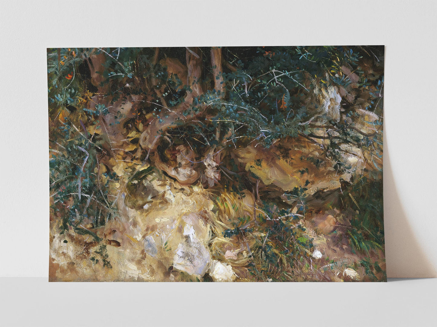 John Singer Sargent - Valdemosa, Majorca – Thistles and Herbage on a Hillside Print