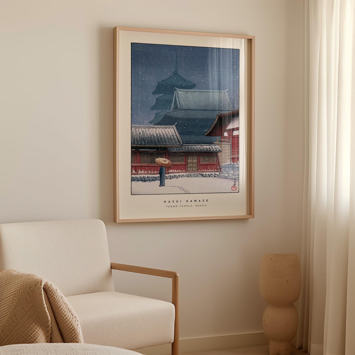Hasui Kawase - Tenno Temple, Osaka Print