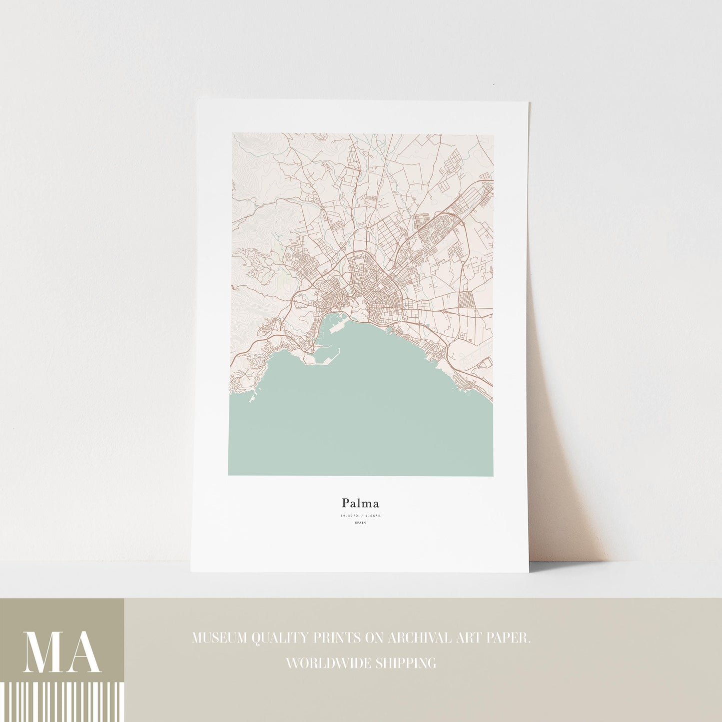 Palma City Map Print