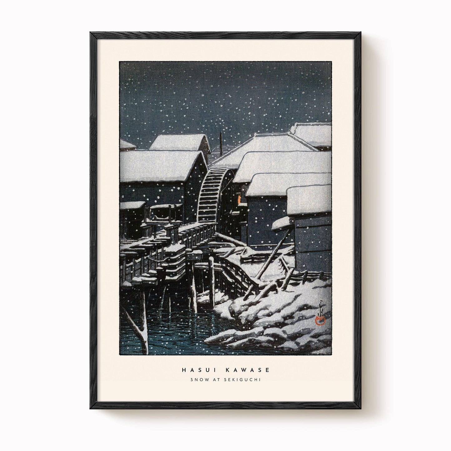 Hasui Kawase - Snow At Sekiguchi Print
