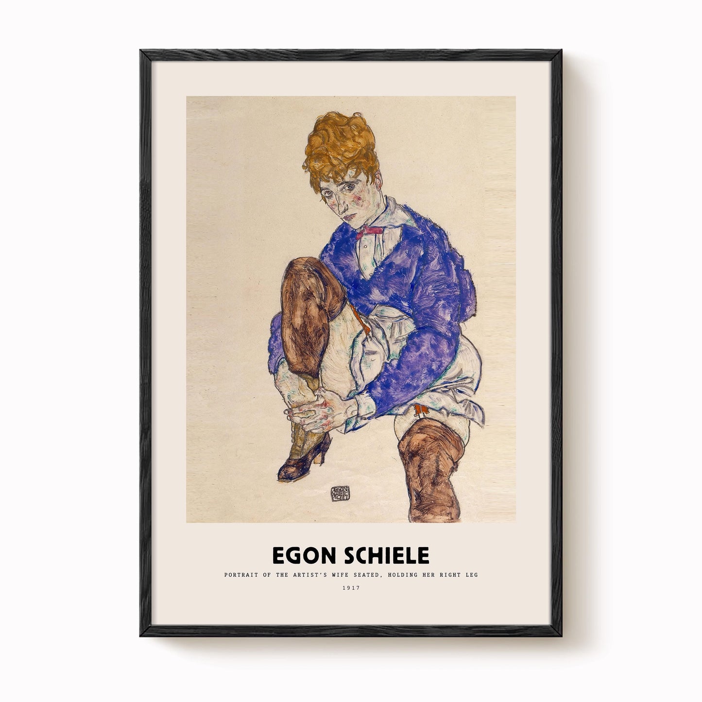 Egon Schiele - Portrait of Artist’s Wife Seated Print