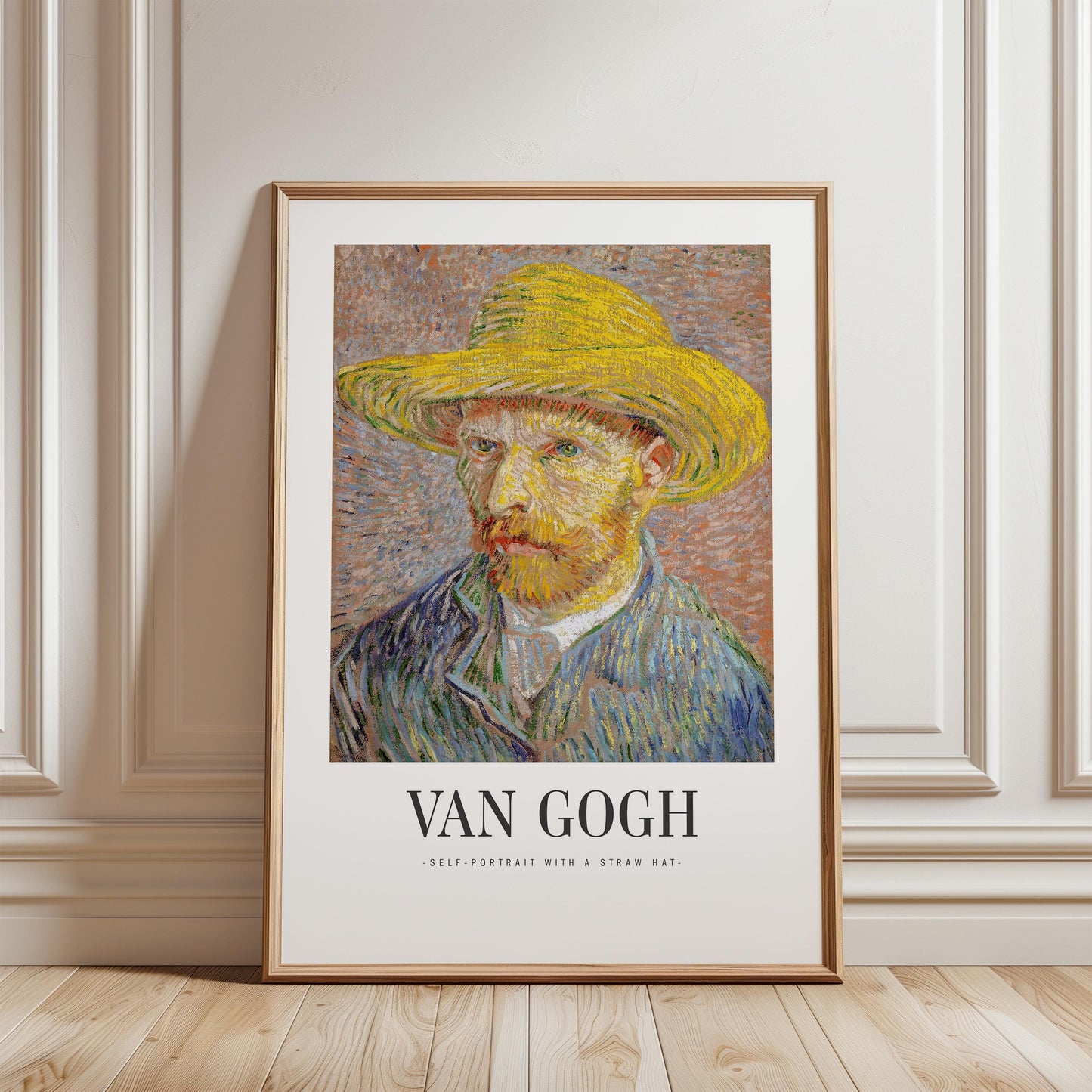 Van Gogh - Self-Portrait with Straw Hat Print
