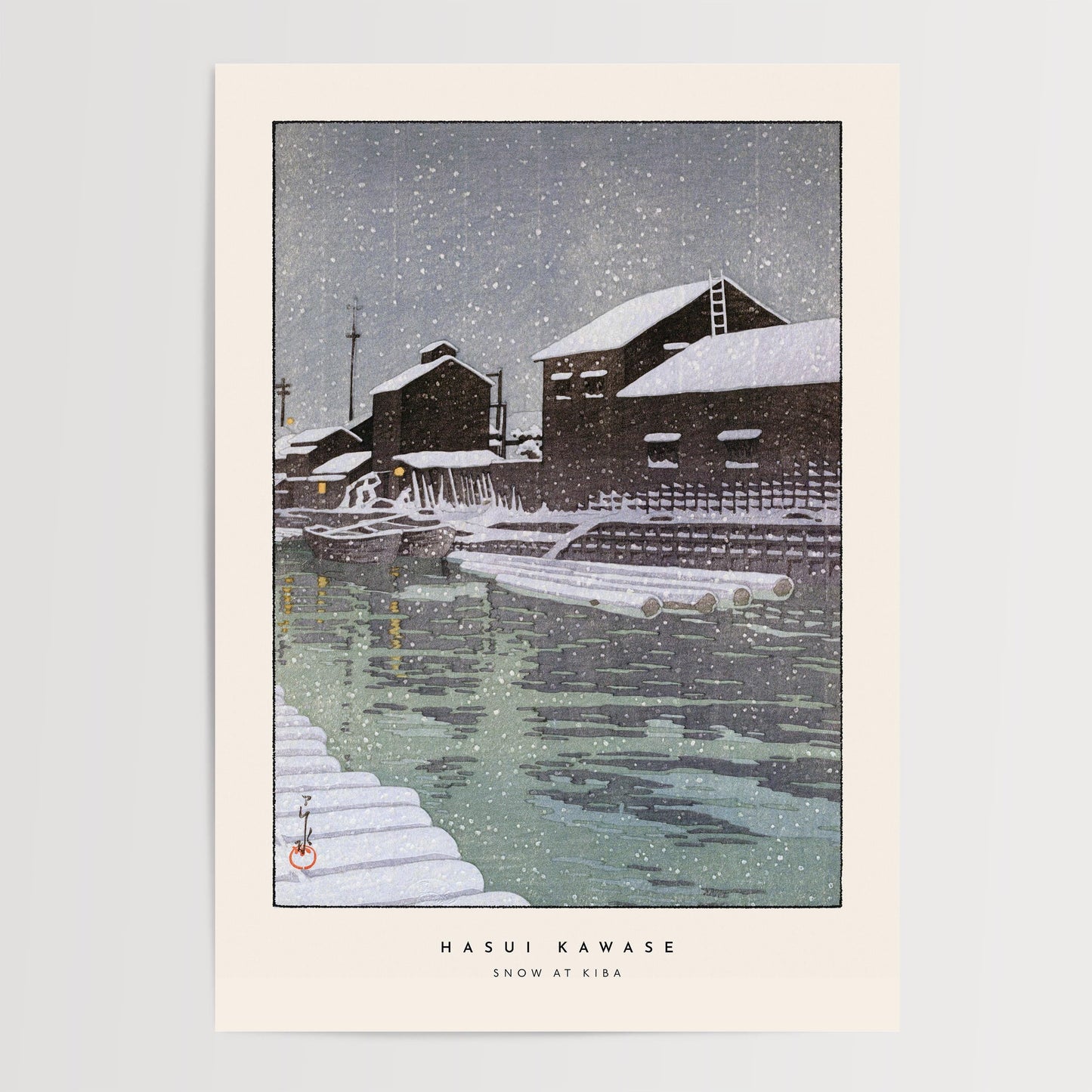 Hasui Kawase - Snow At Kiba Print