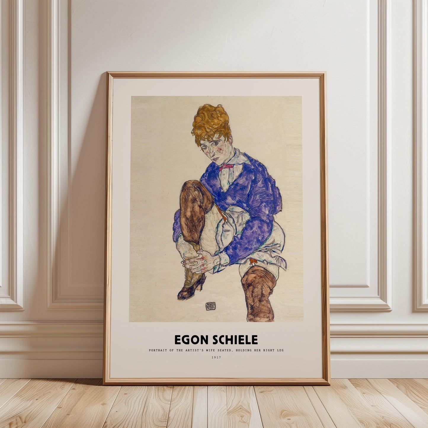 Egon Schiele - Portrait of Artist’s Wife Seated Print