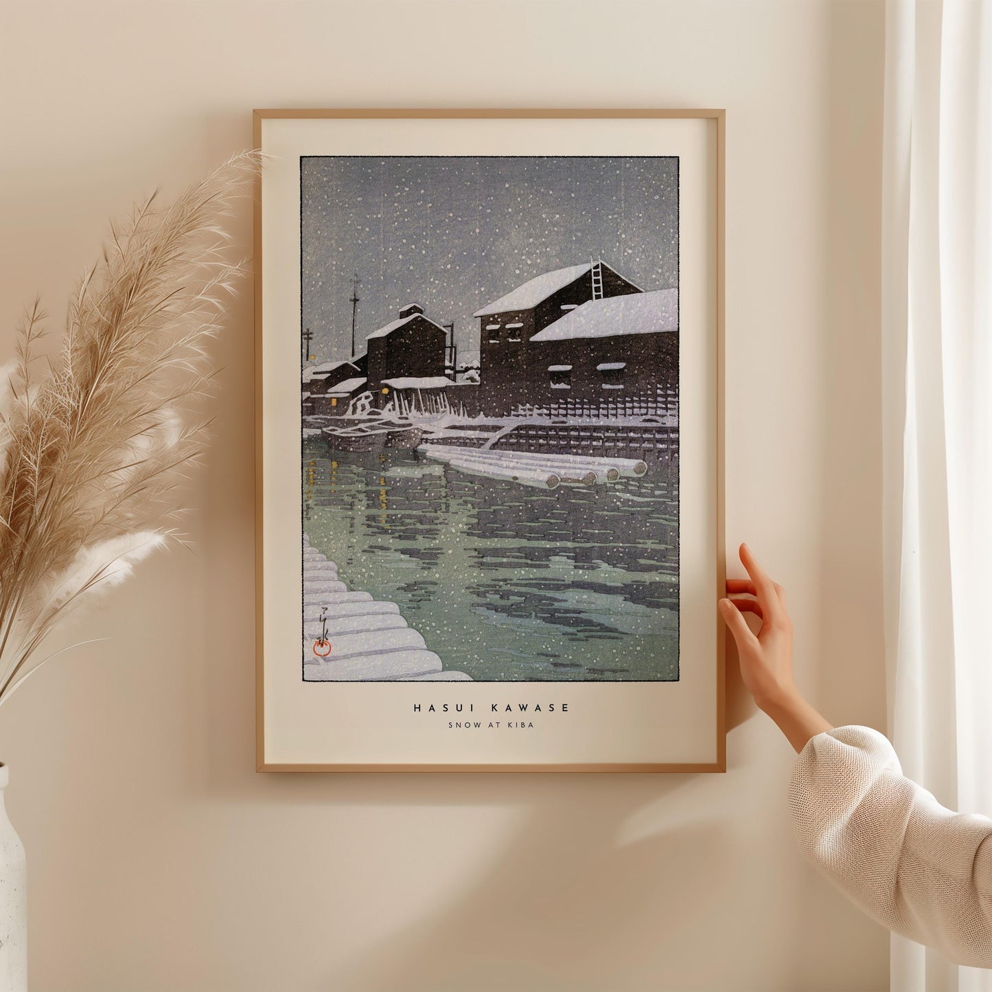 Hasui Kawase - Snow At Kiba Print