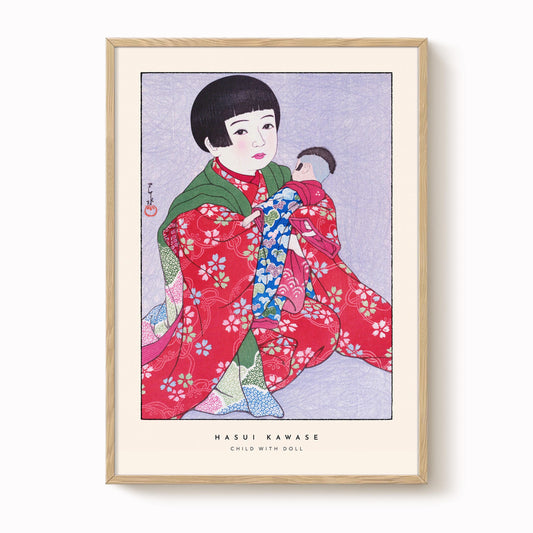 Hasui Kawase - Child With Doll Print