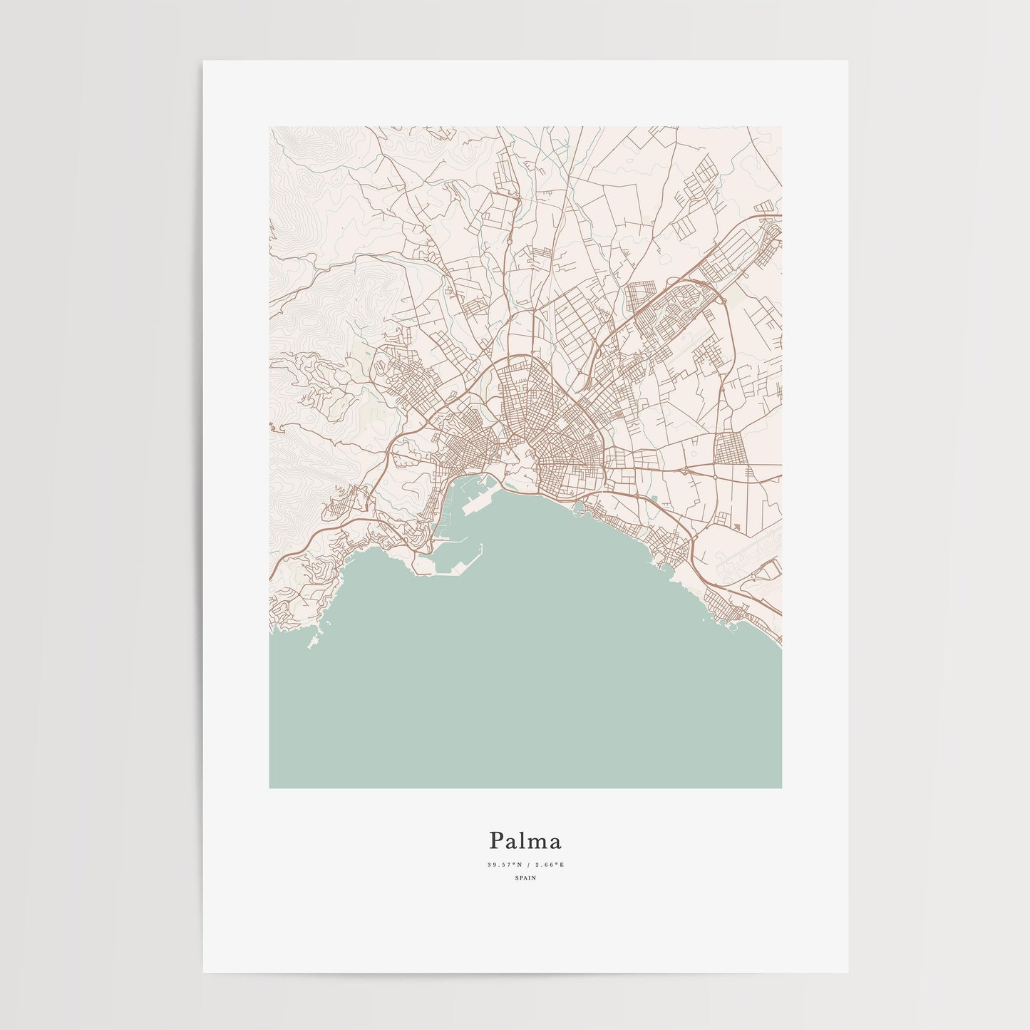 Palma City Map Print