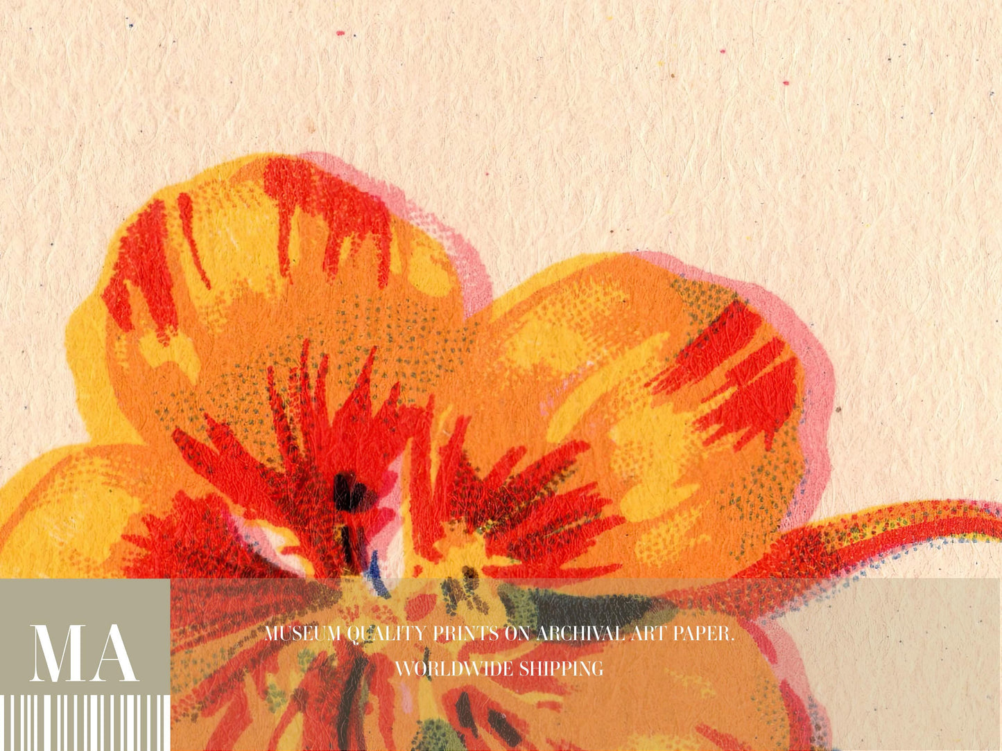 Vintage Nasturtium Print