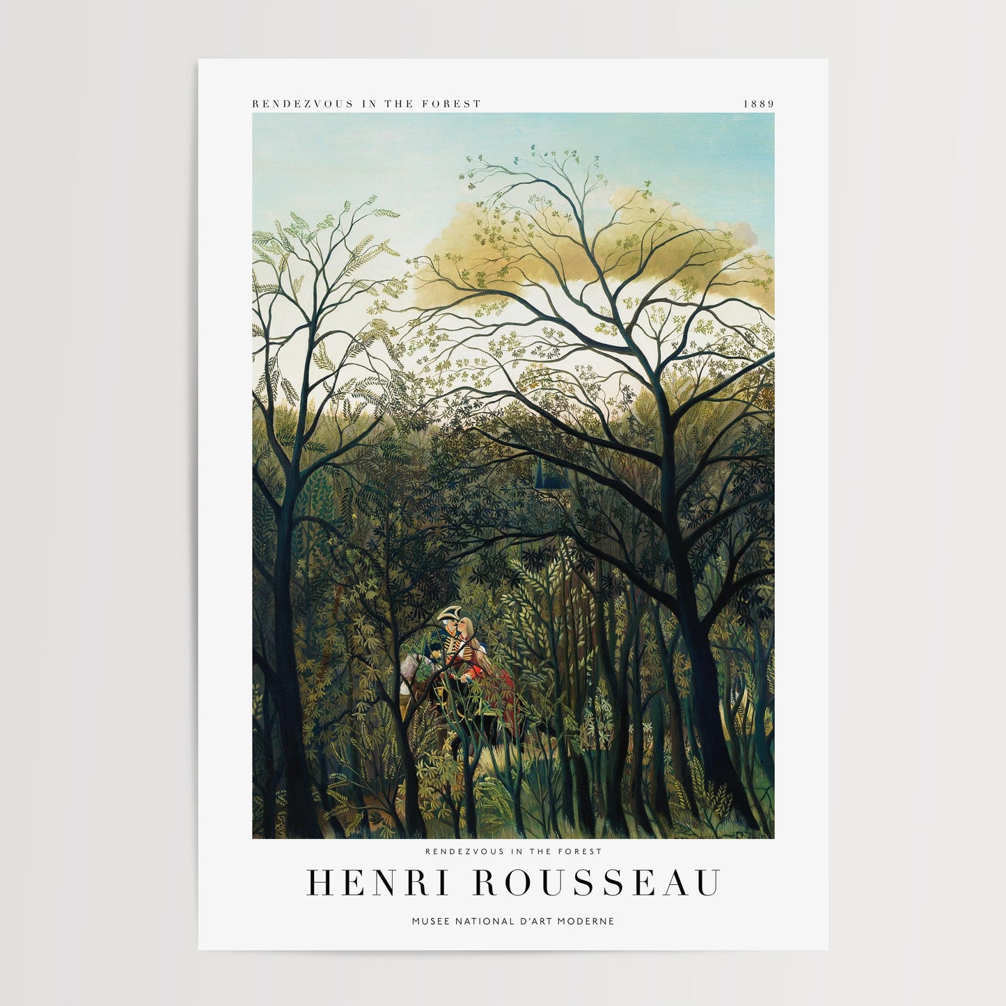 Henri Rousseau - Rendezvous in the Forest Print