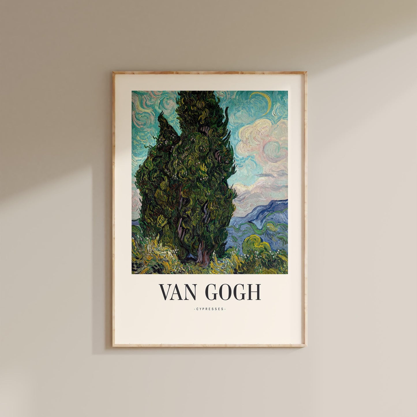 Van Gogh - Wheat Field with Cypresses Print
