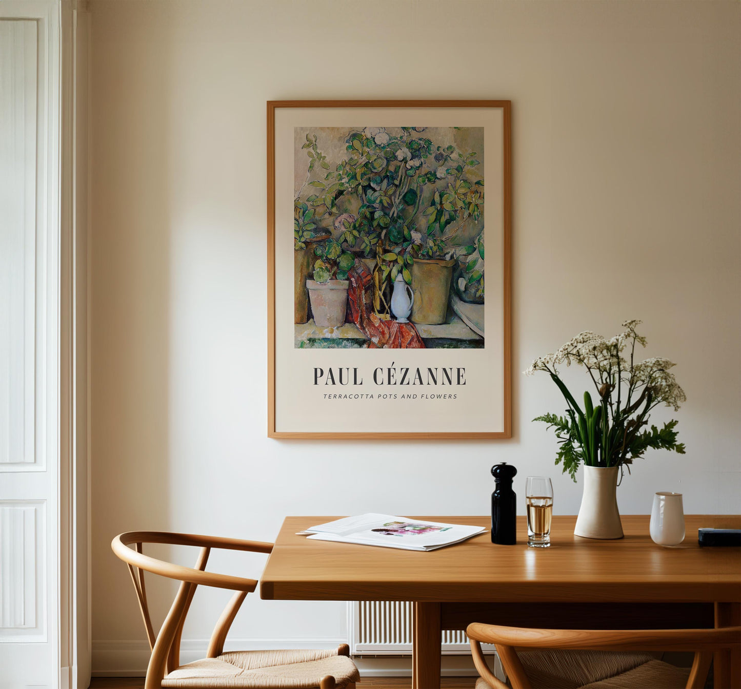Cézanne - Terracotta Pots and Flowers Print
