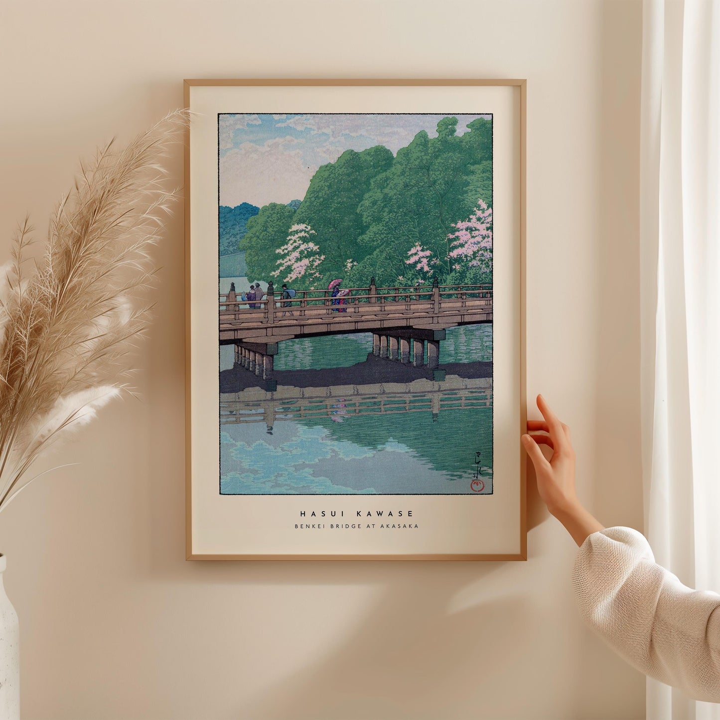 Hasui Kawase - Benkei Bridge At Akasaka Print