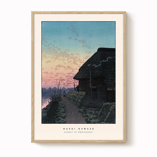 Hasui Kawase - Sunset Morigasaki Print