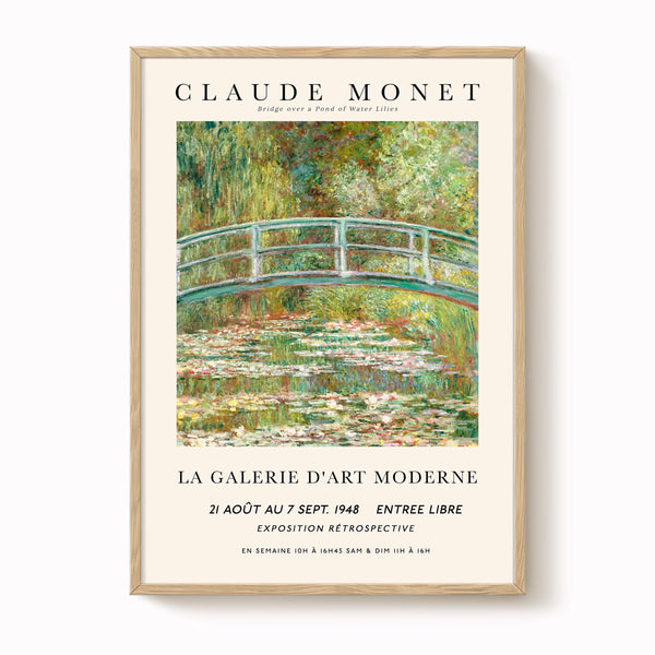 Monet - Bridge over a Pond of Water Lilies Print