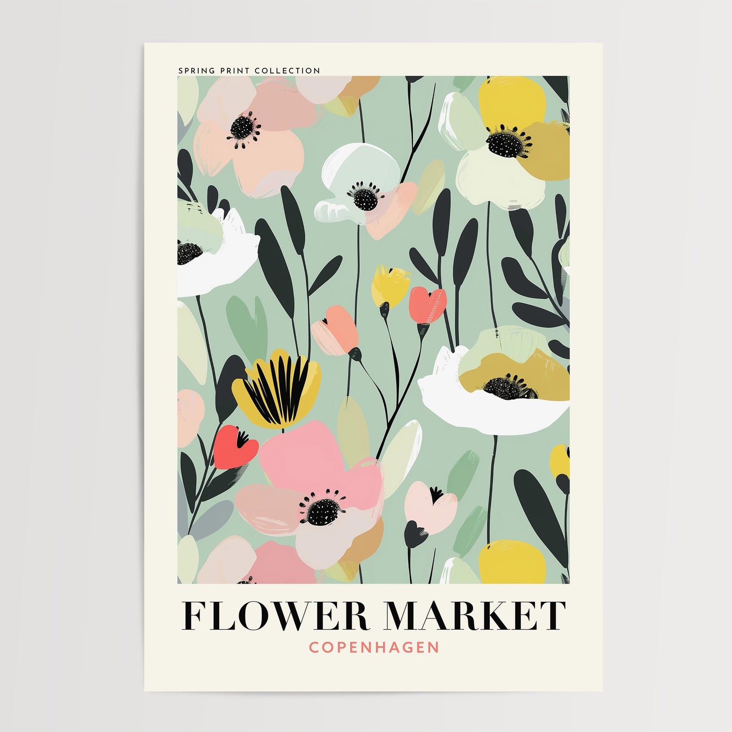 Copenhagen Flower Market Print