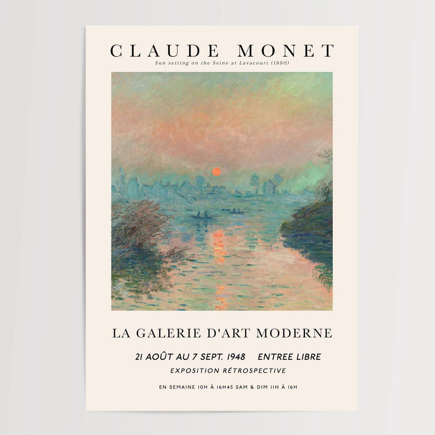 Monet - Sunset on the Seine Print