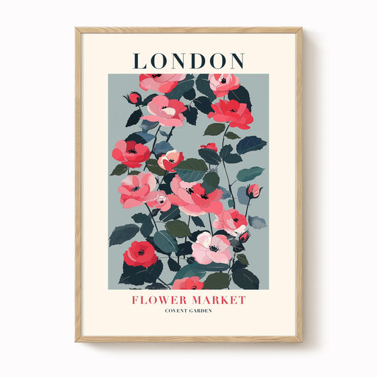 London Flower Market Print