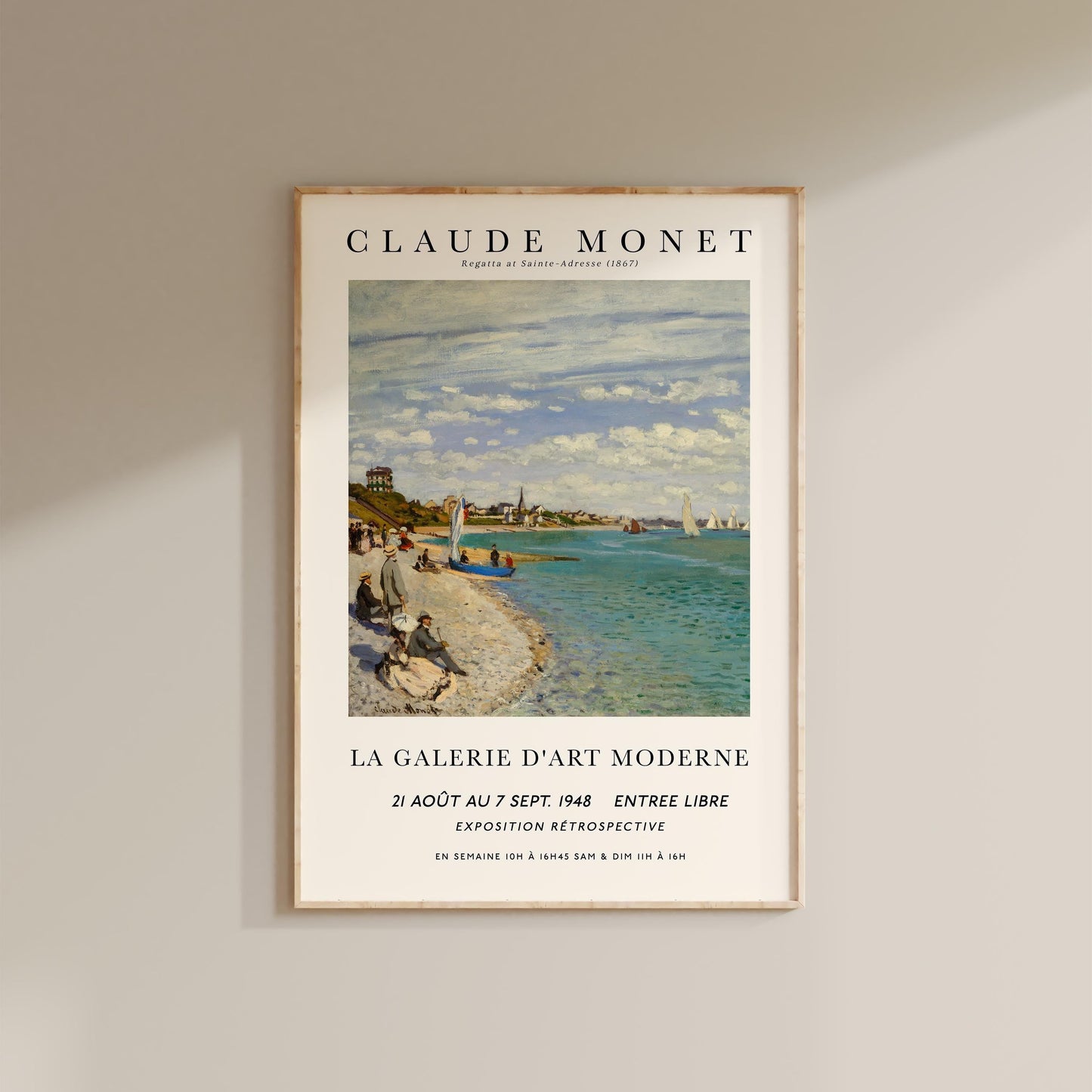 Monet - Regatta at Sainte-Adresse Print