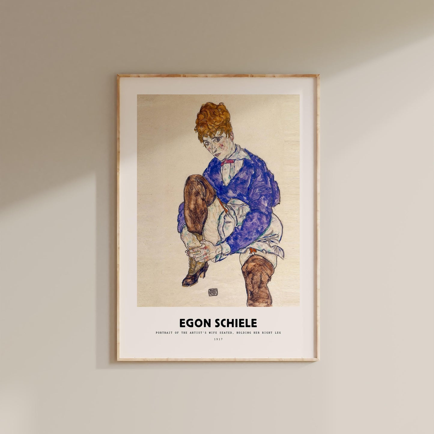Egon Schiele - Portrait of Artist’s Wife Seated Print