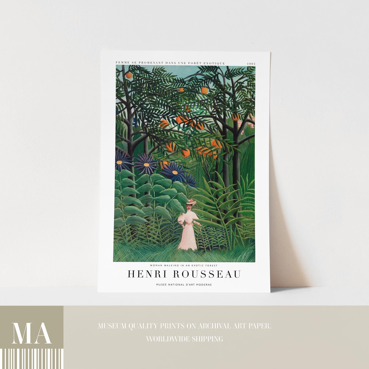 Henri Rousseau - Woman in an Exotic Forest Print