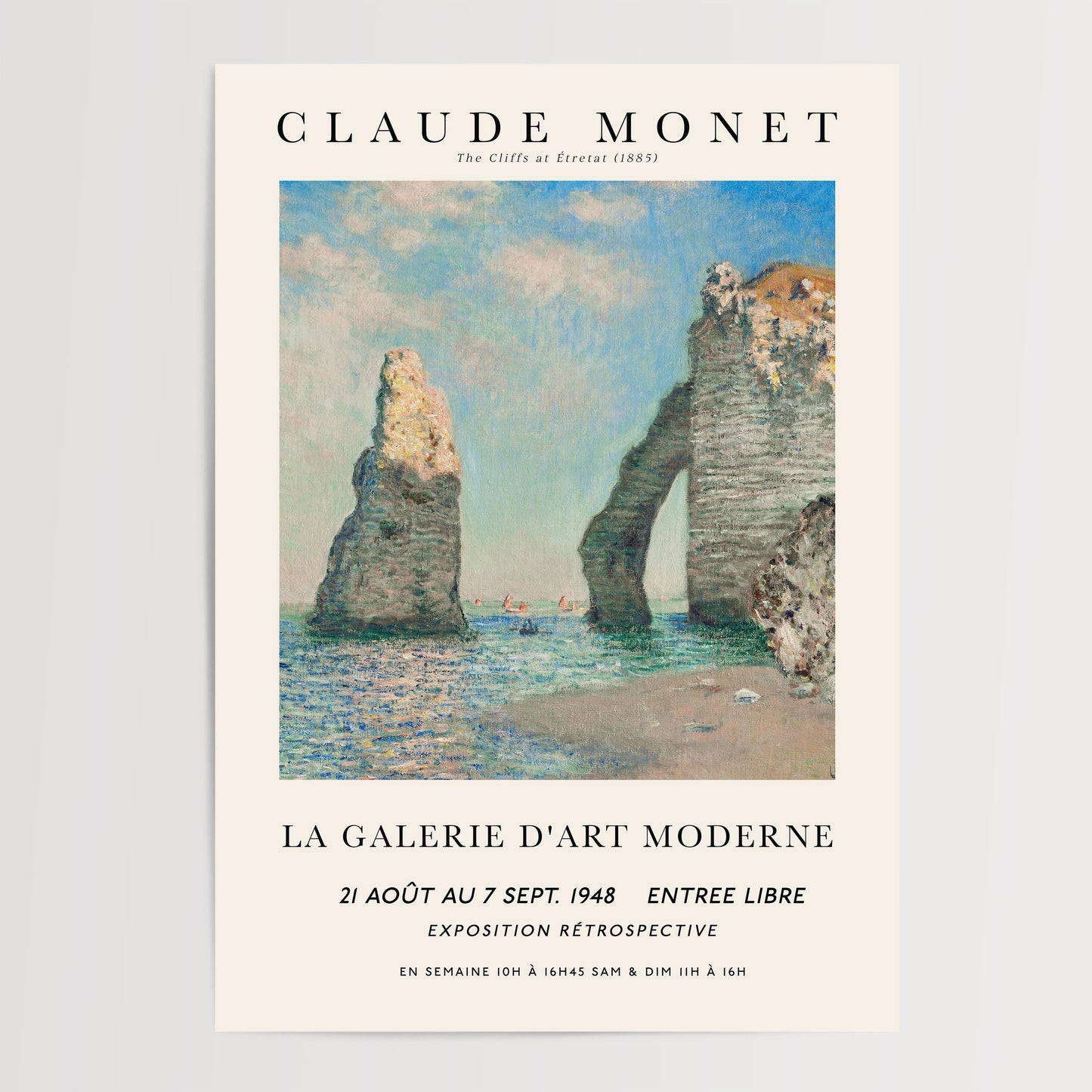 Monet - The Cliffs at Etretat Print