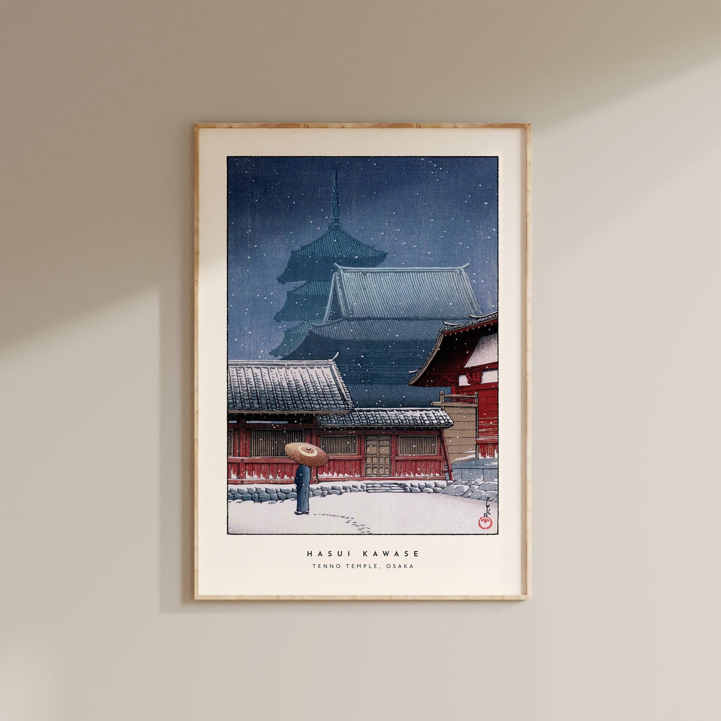 Hasui Kawase - Tenno Temple, Osaka Print
