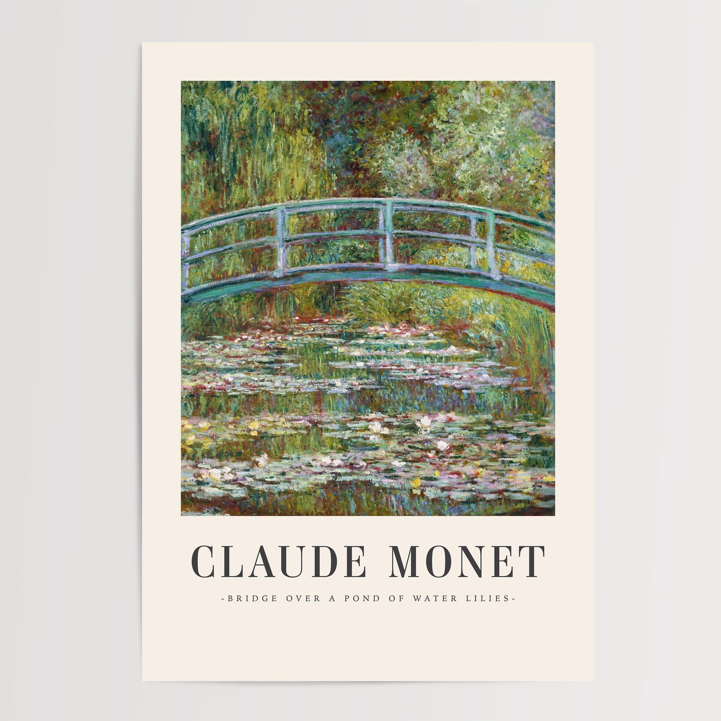 Monet - Water Lily Pond Bridge Print