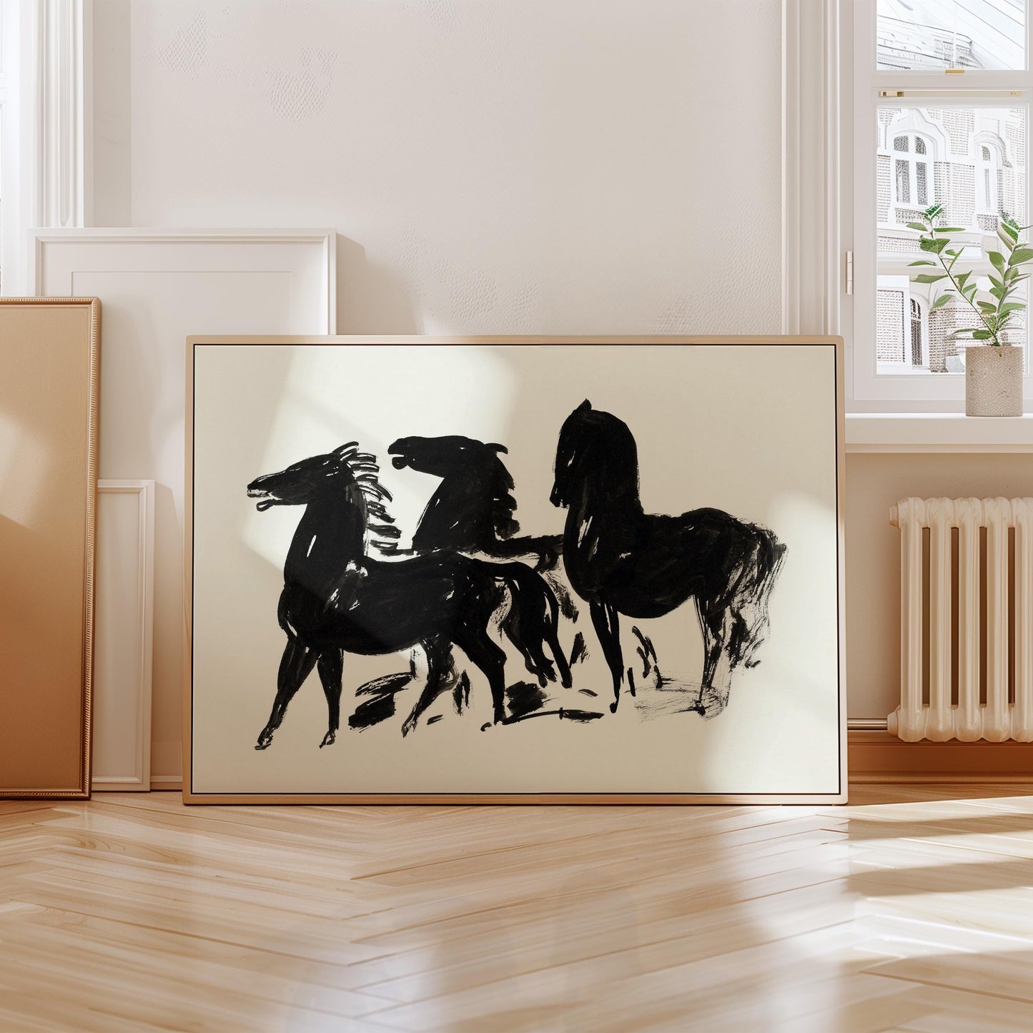 Leo Gestel - Three Black Horses Print