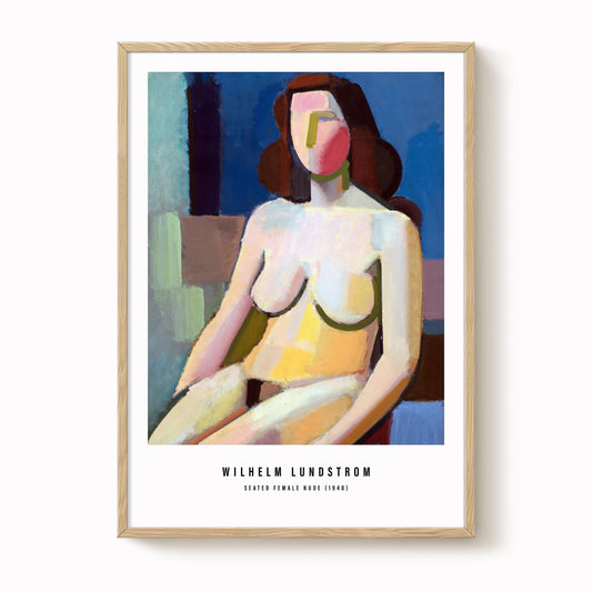 Vilhelm Lundstrøm - Seated Female Nude Print
