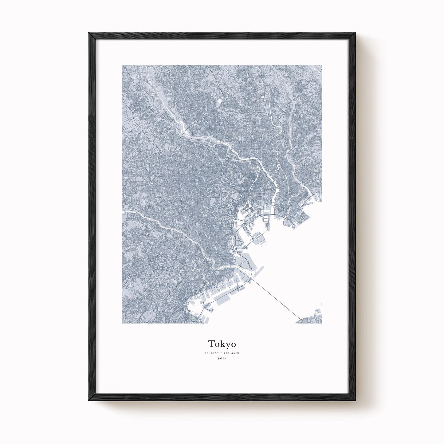Minimalist Tokyo City Map Print