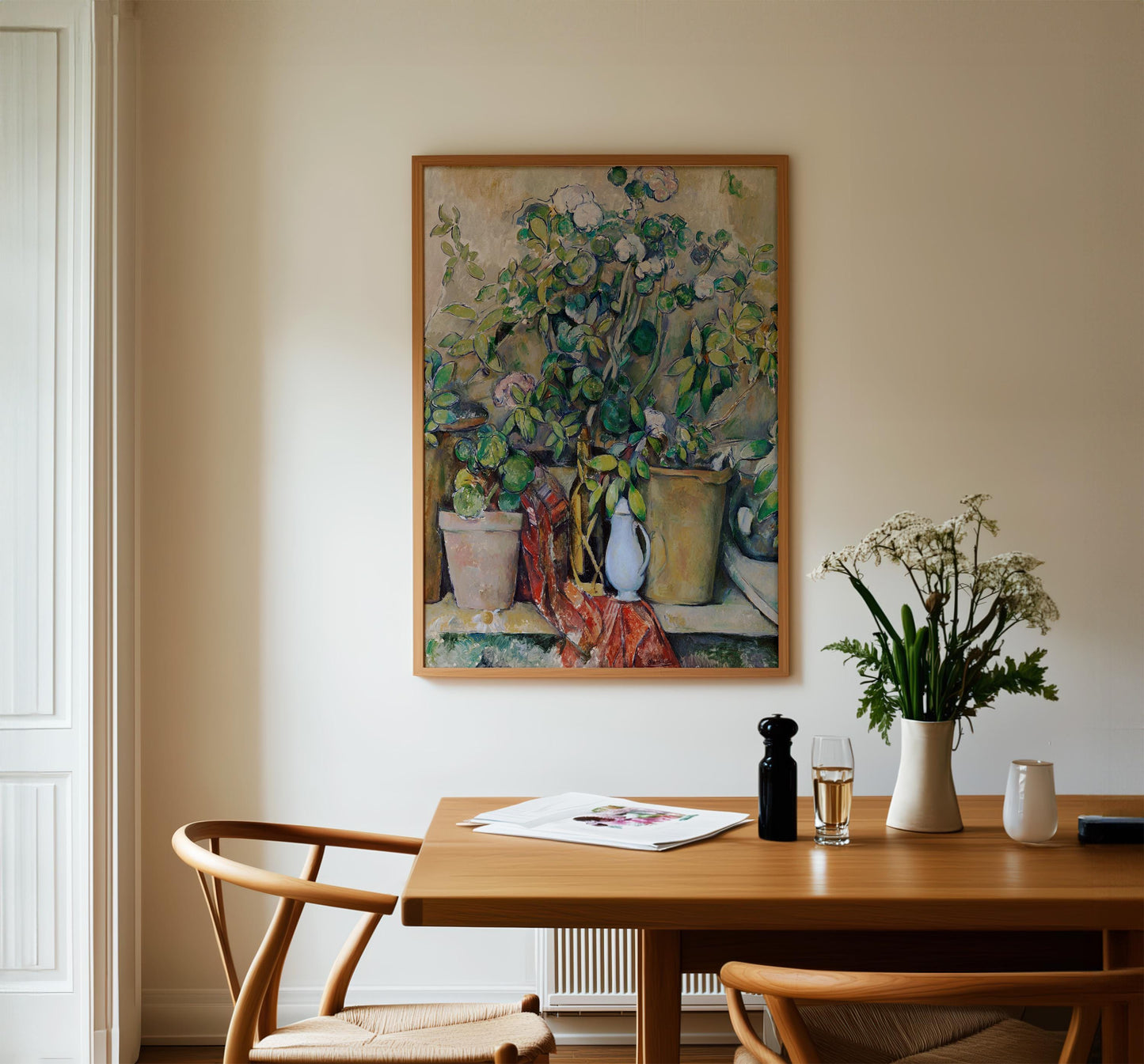 Cezanne - Terracotta Pots and Flowers Print