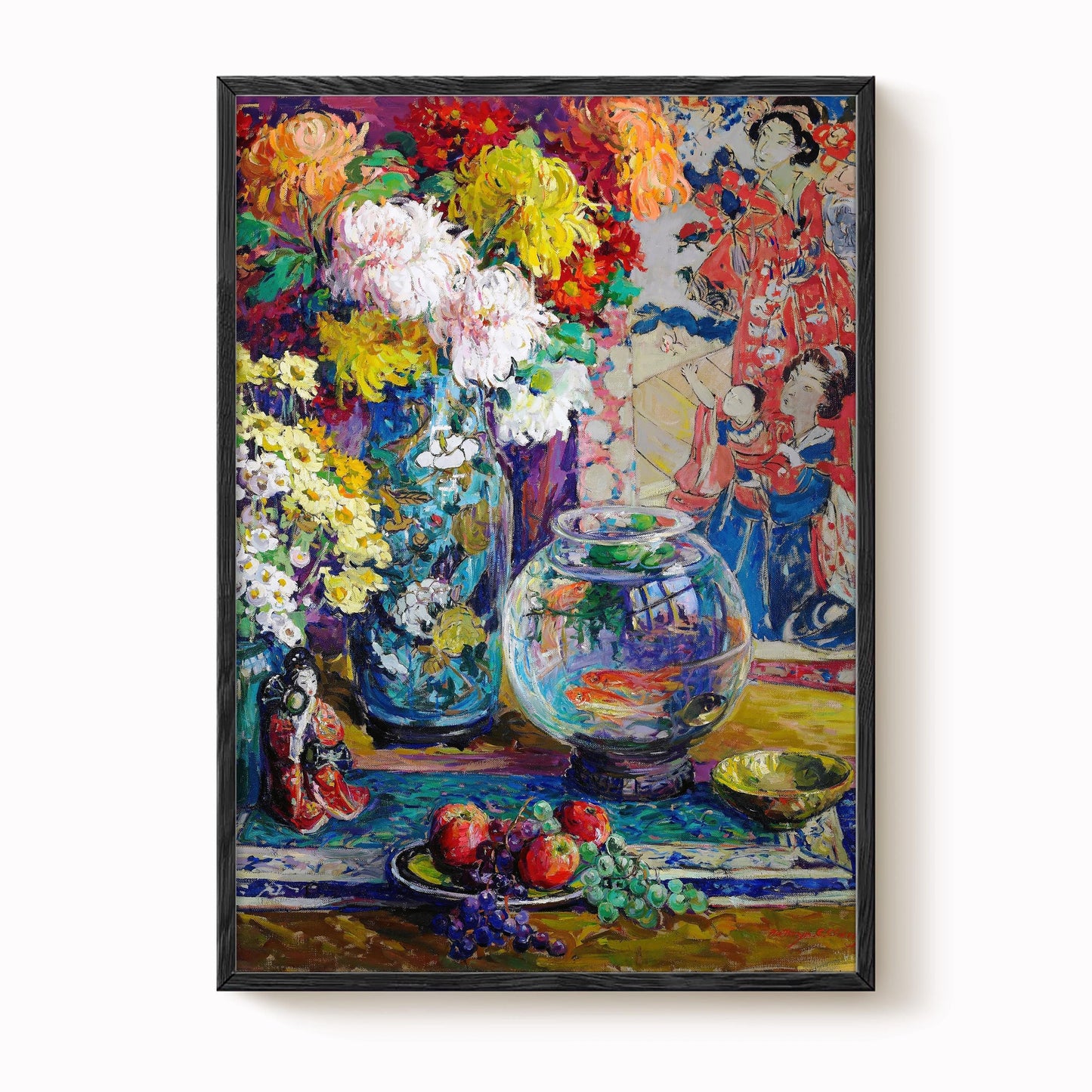 Fish, Fruit & Flowers Print