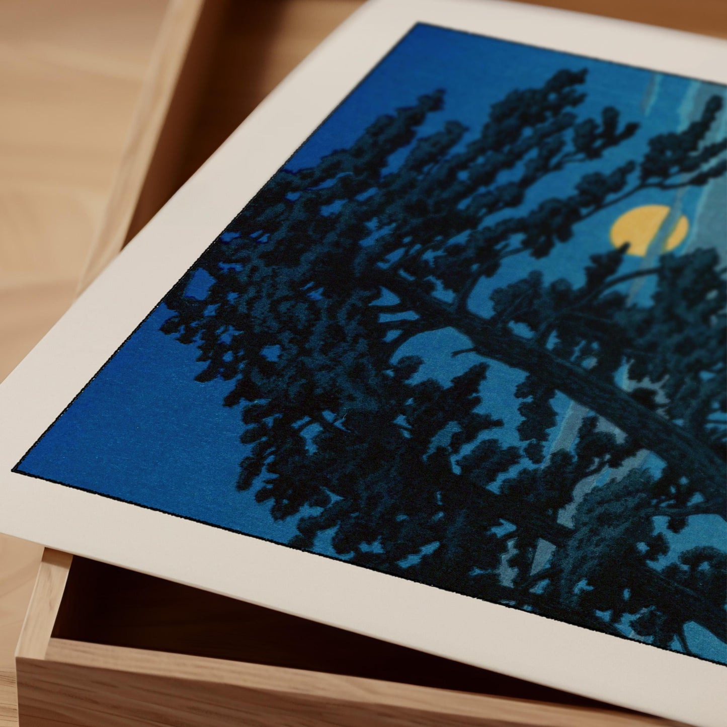 Hasui Kawase Moon At Magome Print