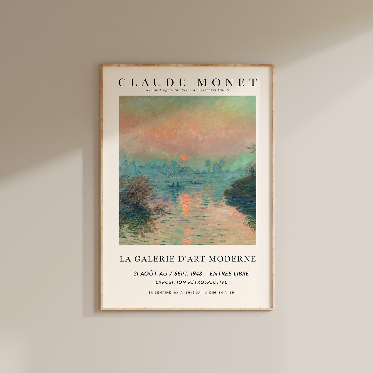 Monet - Sunset on the Seine Print