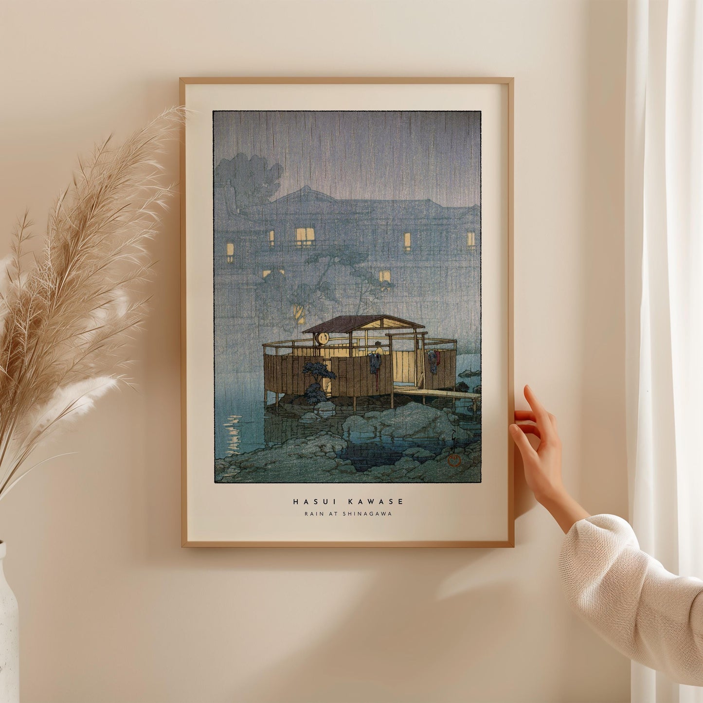 Hasui Kawase - Rain At Shinagawa Print