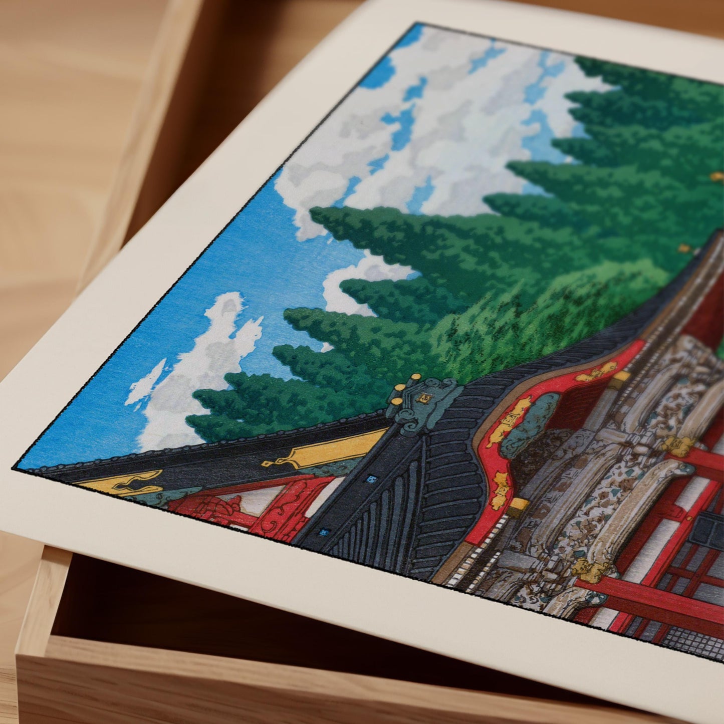 Hasui Kawase - Kuon Temple At Mt Minobu Print