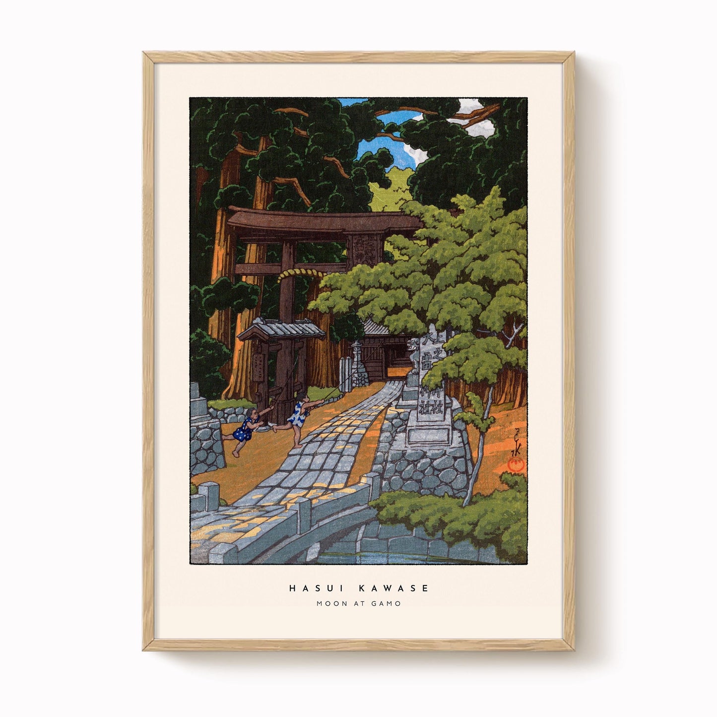 Hasui Kawase Moon At Gamo Print