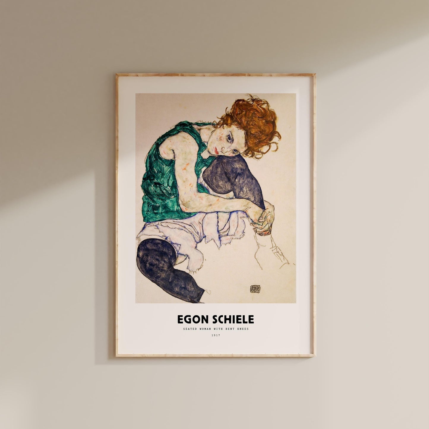 Egon Schiele - Seated Woman With Bent Knees Print