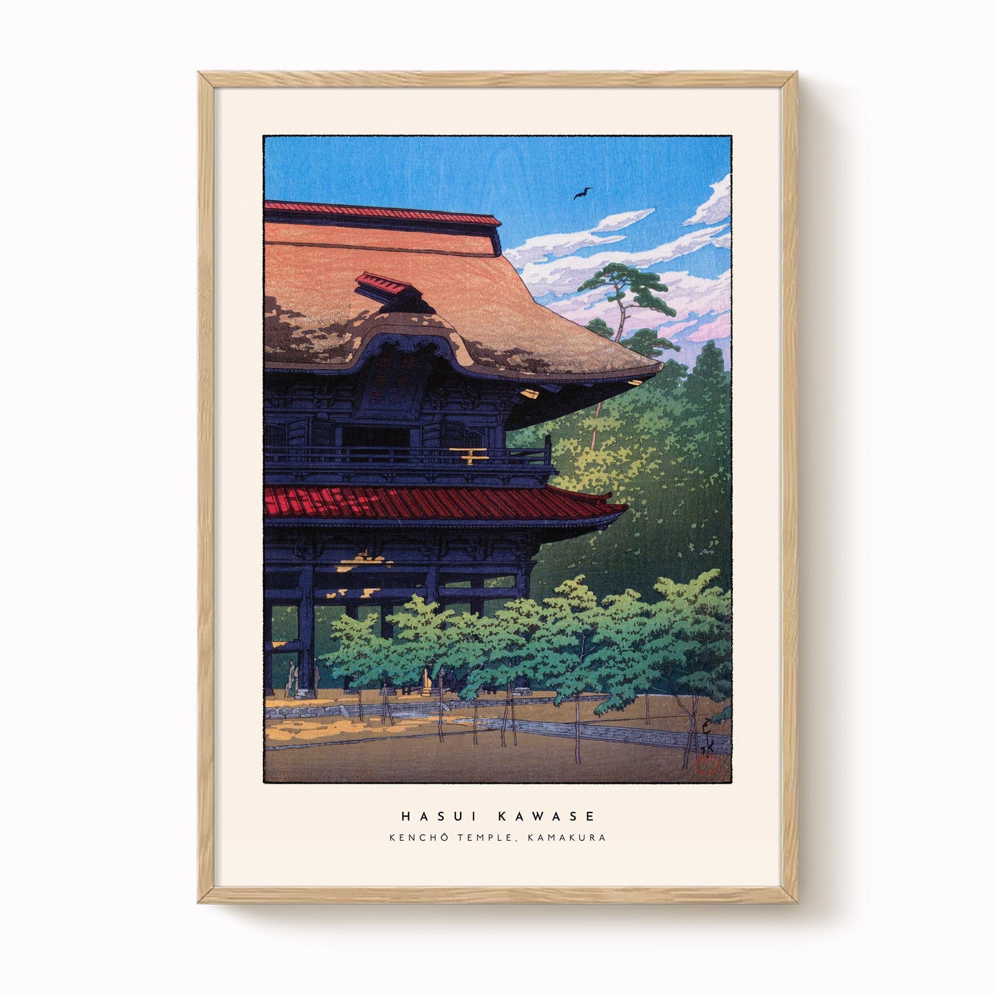 Hasui Kawase - Kencho Temple, Kamakura Print
