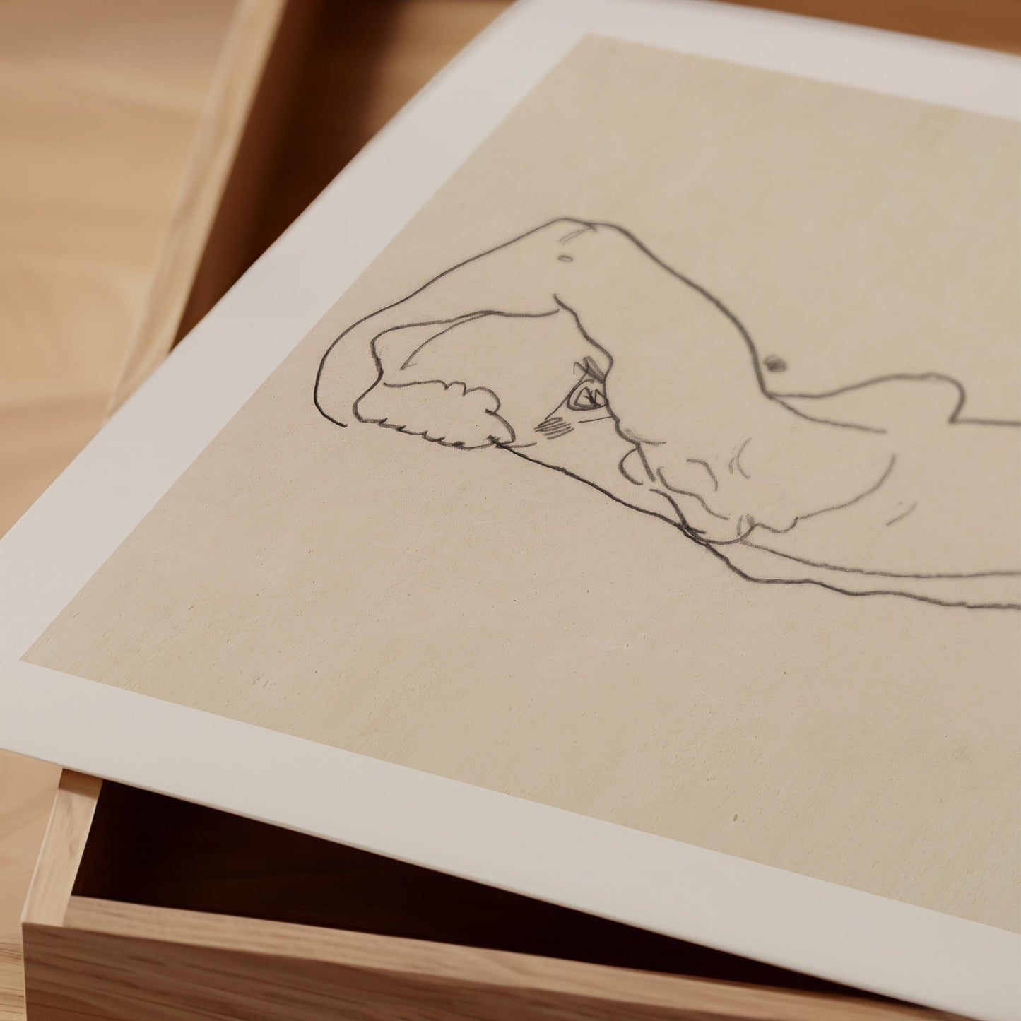 Egon Schiele - Standing Nude, Facing Right Print