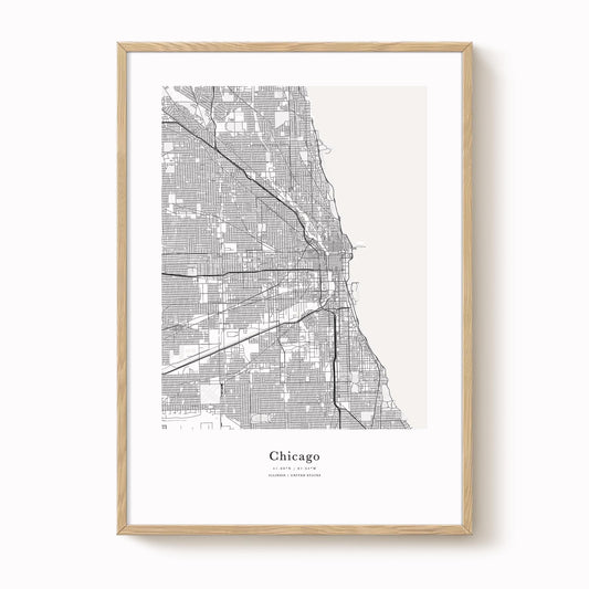 Chicago City Map Print