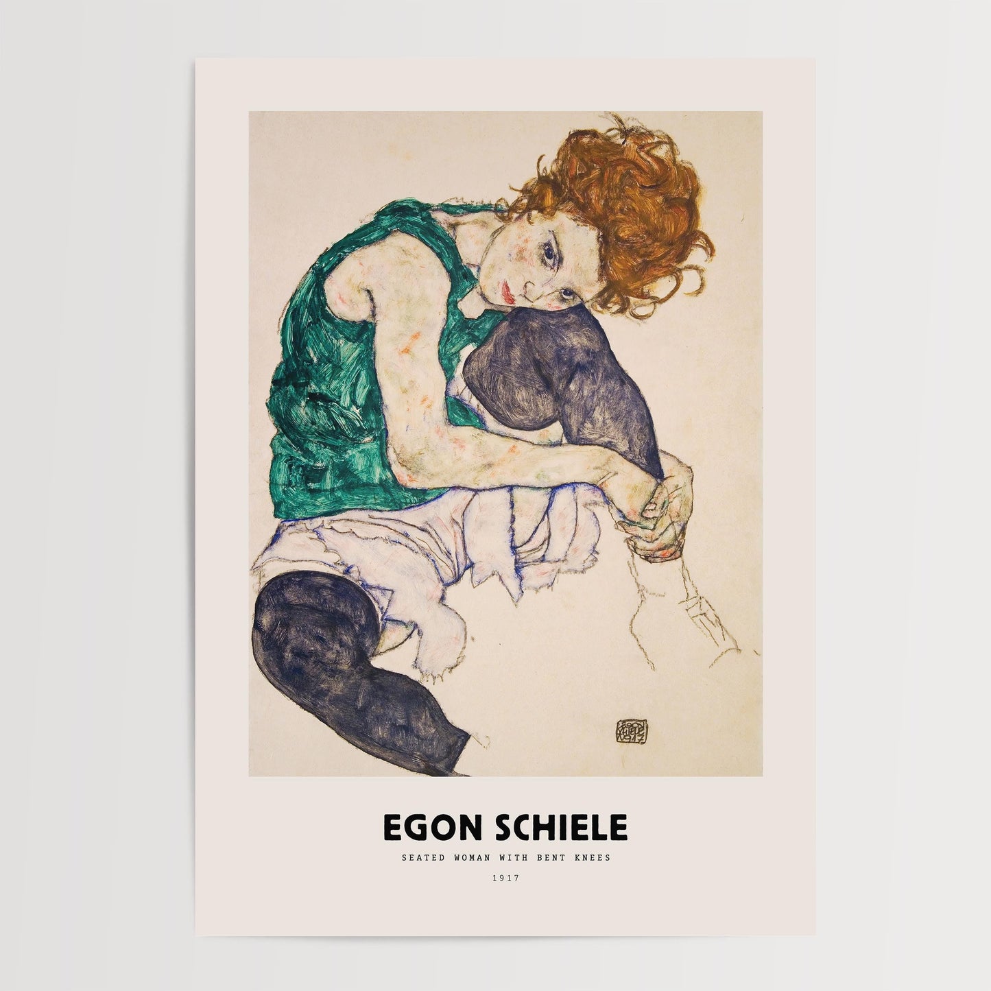 Egon Schiele - Seated Woman With Bent Knees Print