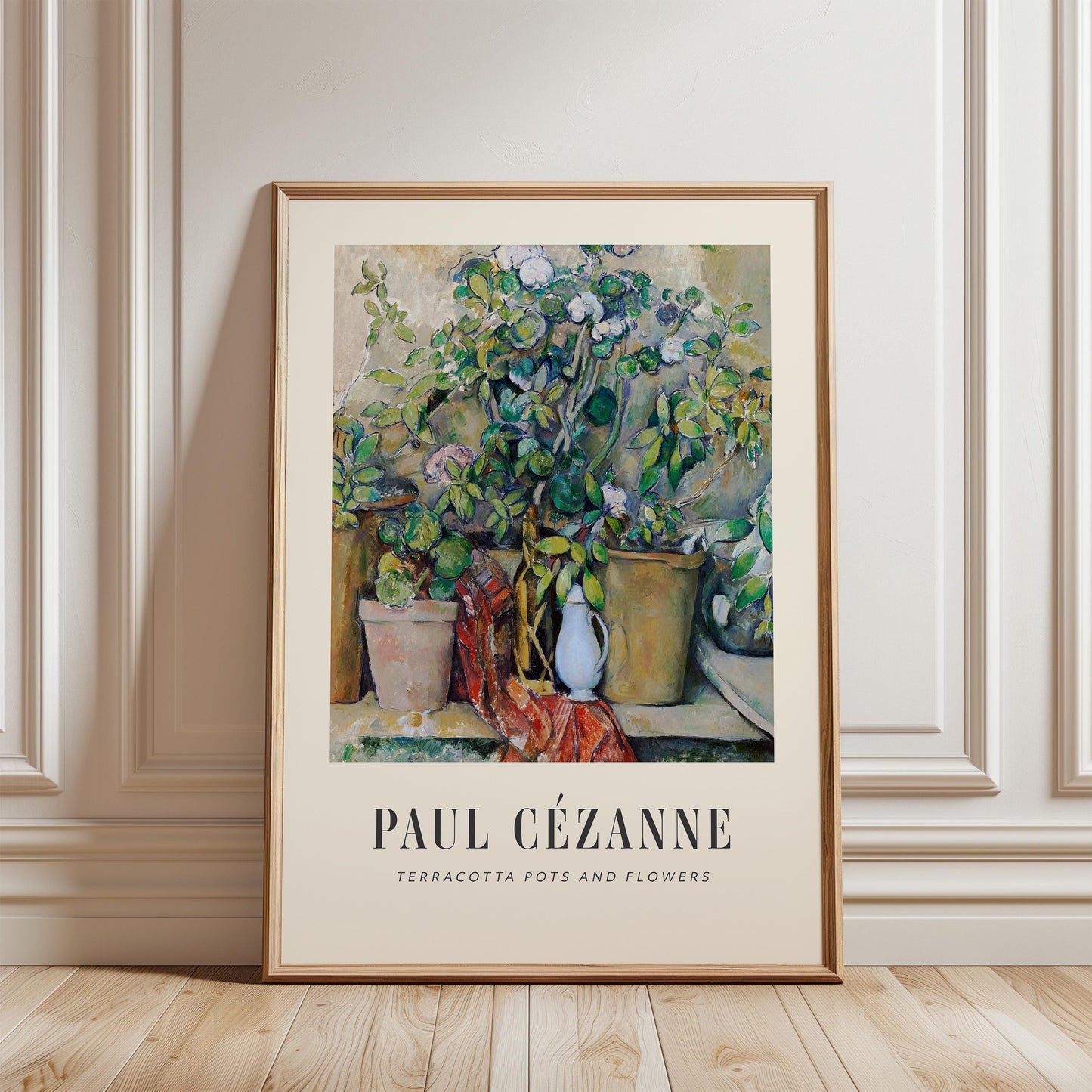 Cézanne - Terracotta Pots and Flowers Print